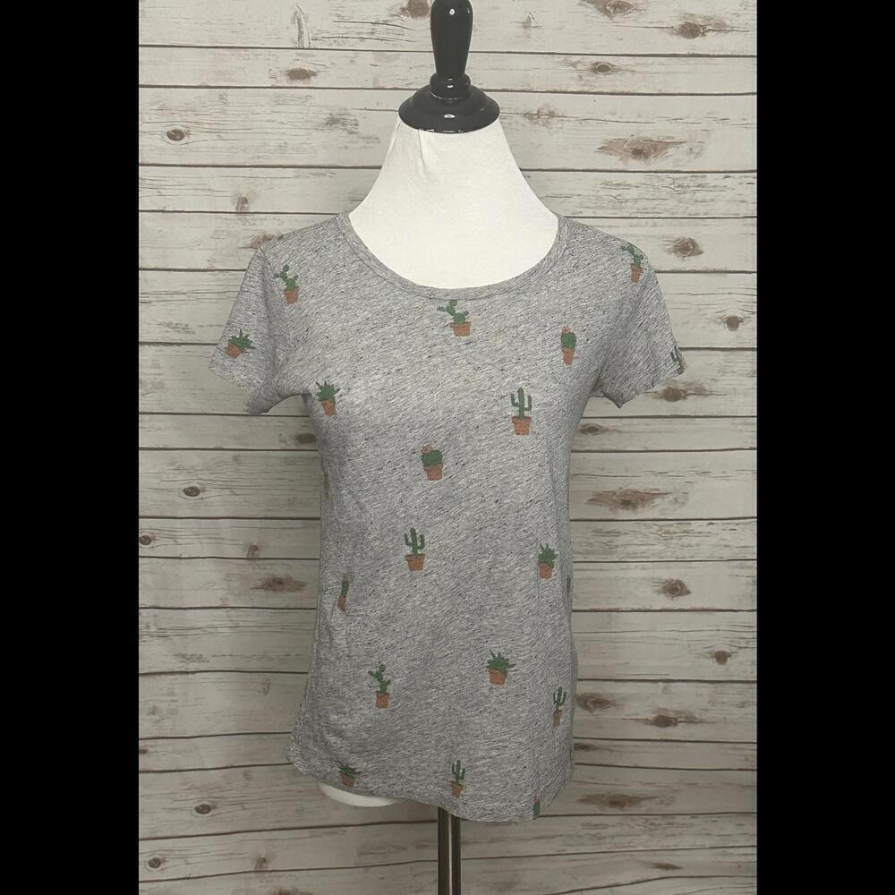 J. Crew grey casual cotton cactus t-shirt Size Small